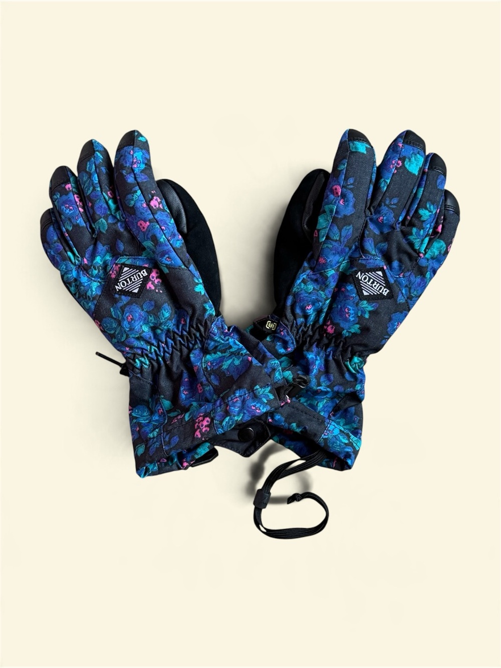 Burton Women’s Ski Gloves Floral Black & Blue